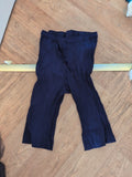 Damart 10 Navy Crinkle Crop Trousers