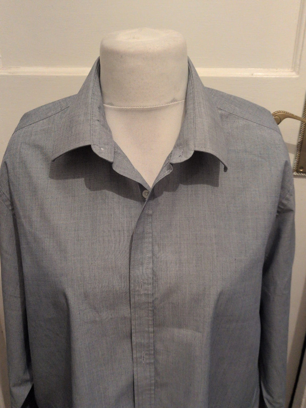 F&F 18" Slim Fit Grey Long Sleeve Shirt