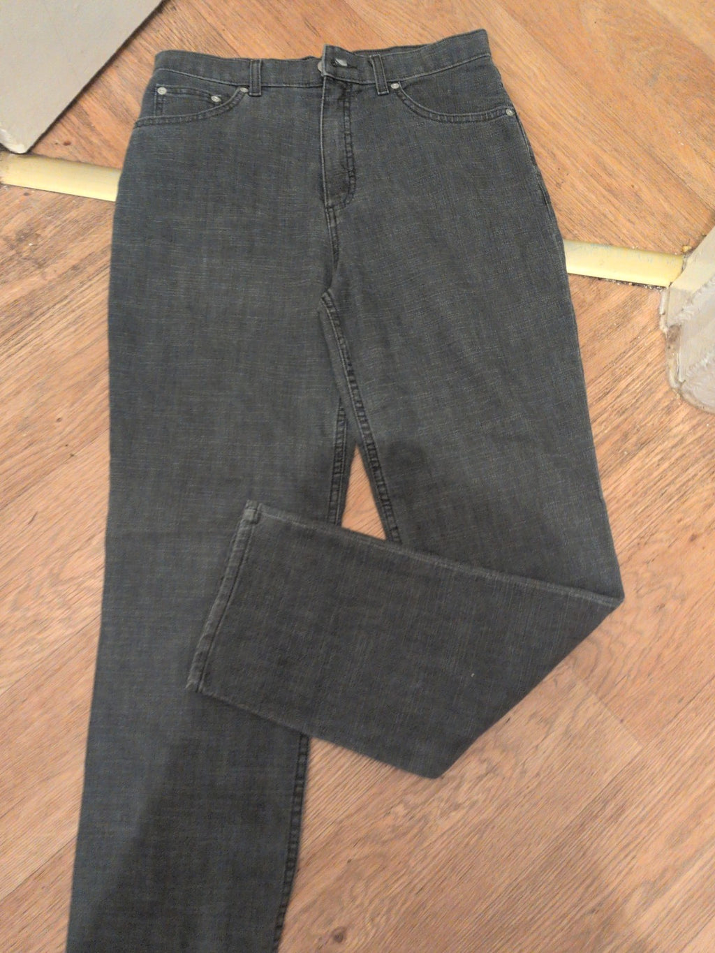 Ladies Marks And Spencer Size 12 Long Grey Jeans
