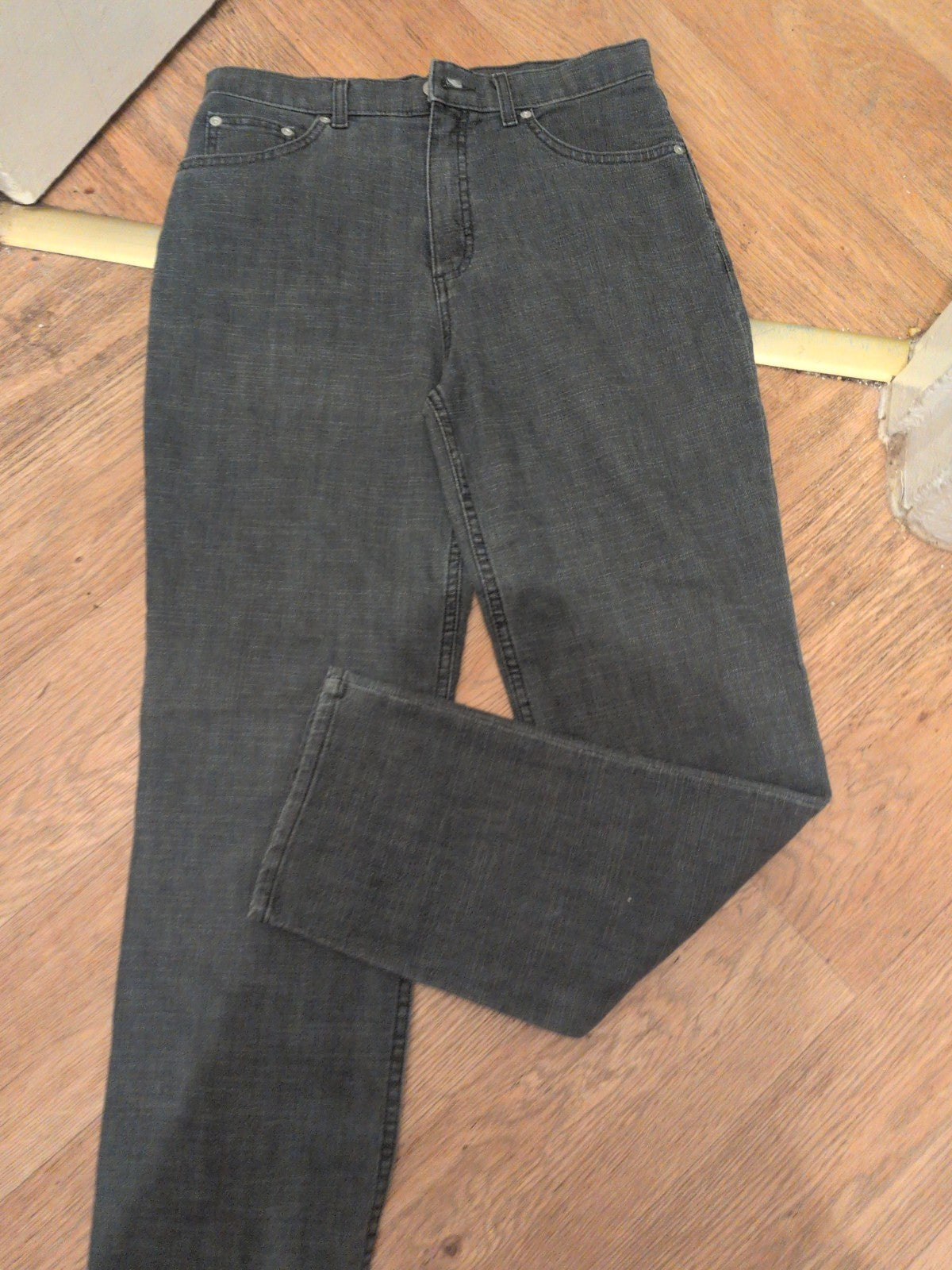 Ladies Marks And Spencer Size 12 Long Grey Jeans