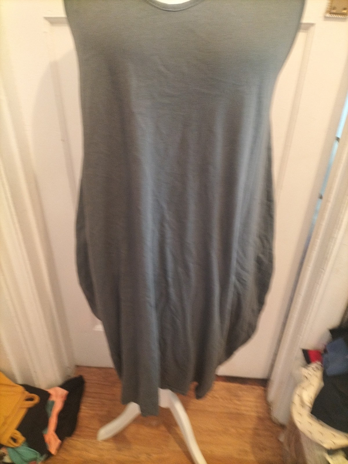 Ladies Large Charcoal Sleeveless Dress