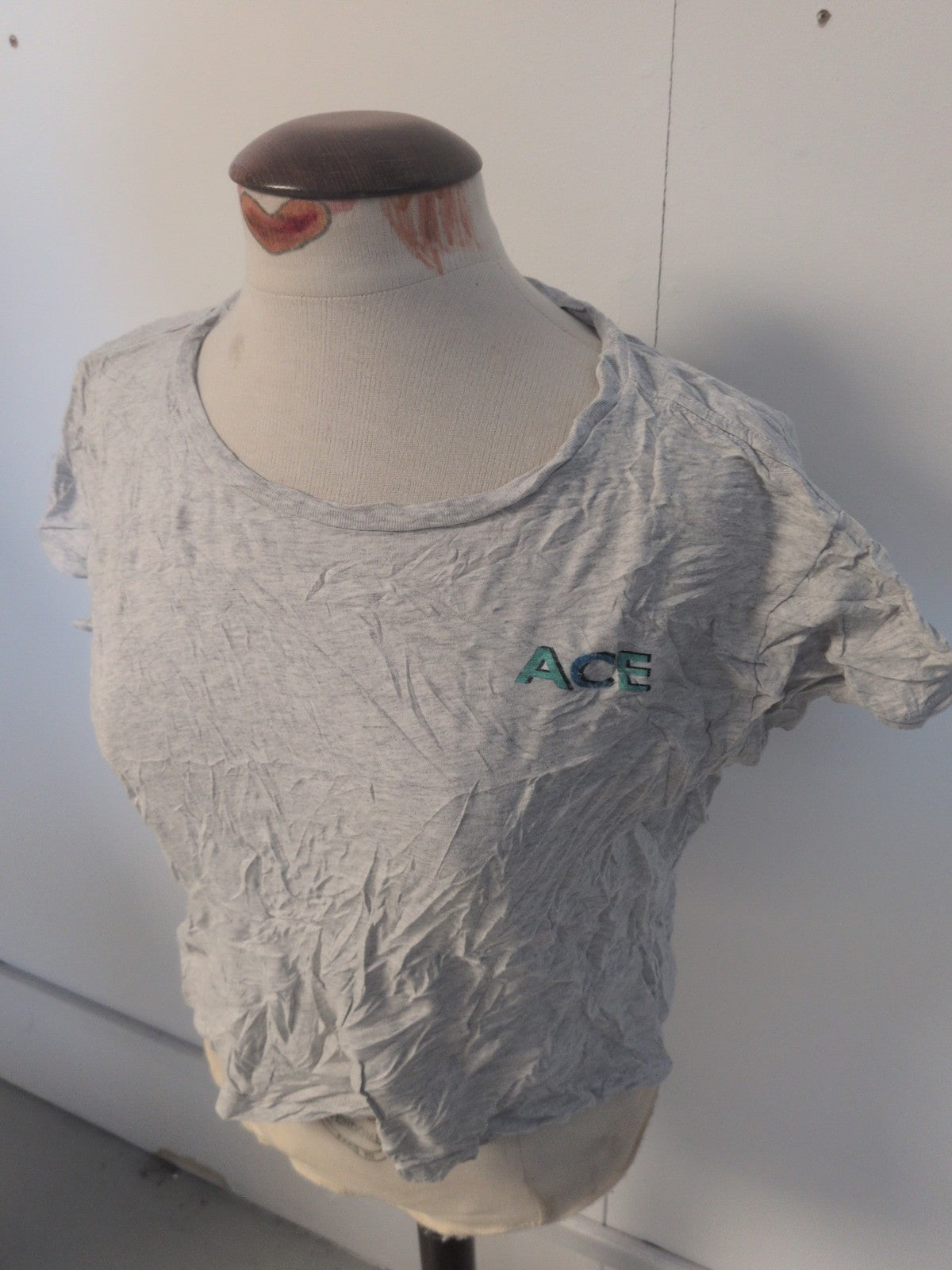 Ladies Hush Size Small Grey Print Short Sleeve T-shirt