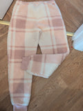 George 12-14 Pink And White Fluffy Elasticated Pyjama Bottoms