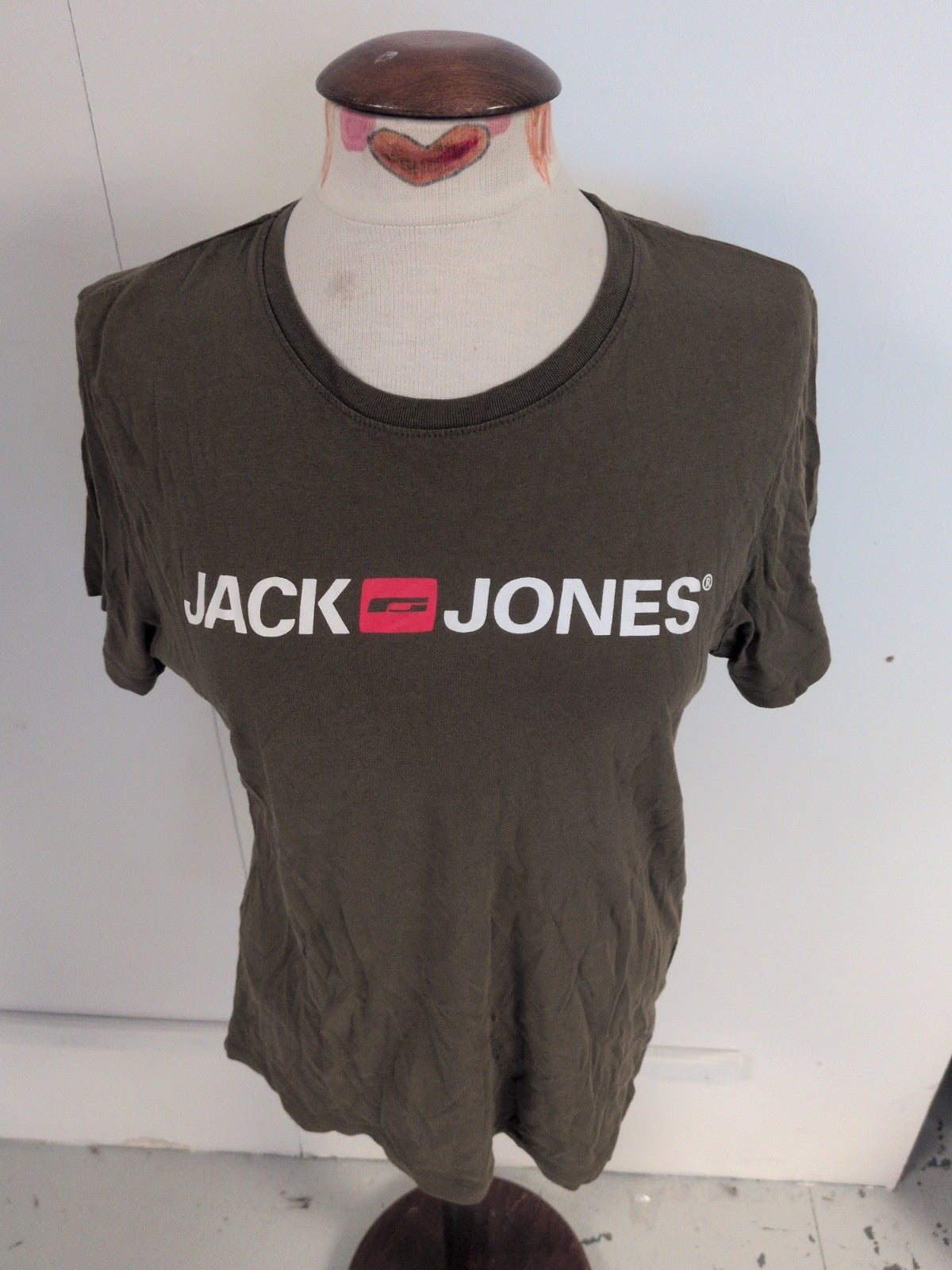 Jack Jones Medium Khaki Print Shirt Sleeve T-shirt