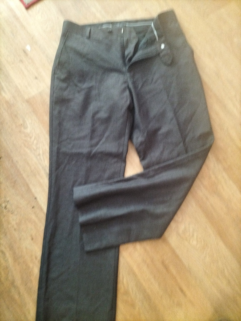 Mens New Look Size 34S Grey Formal Trousers