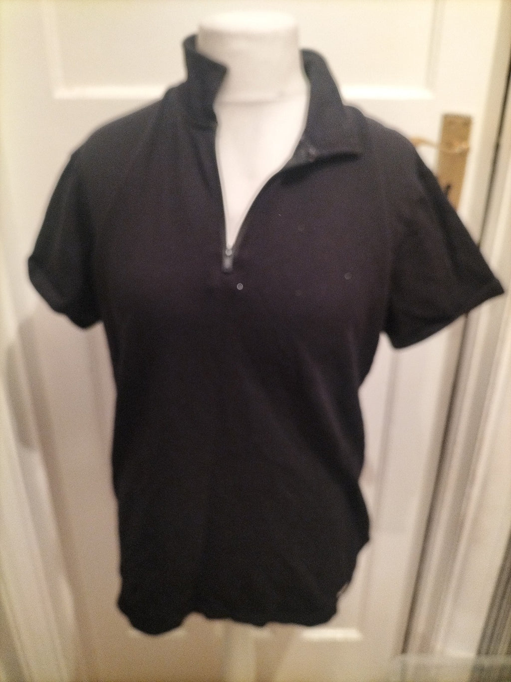 Mens Northern Garms Size Large Black Short Sleeved Polo