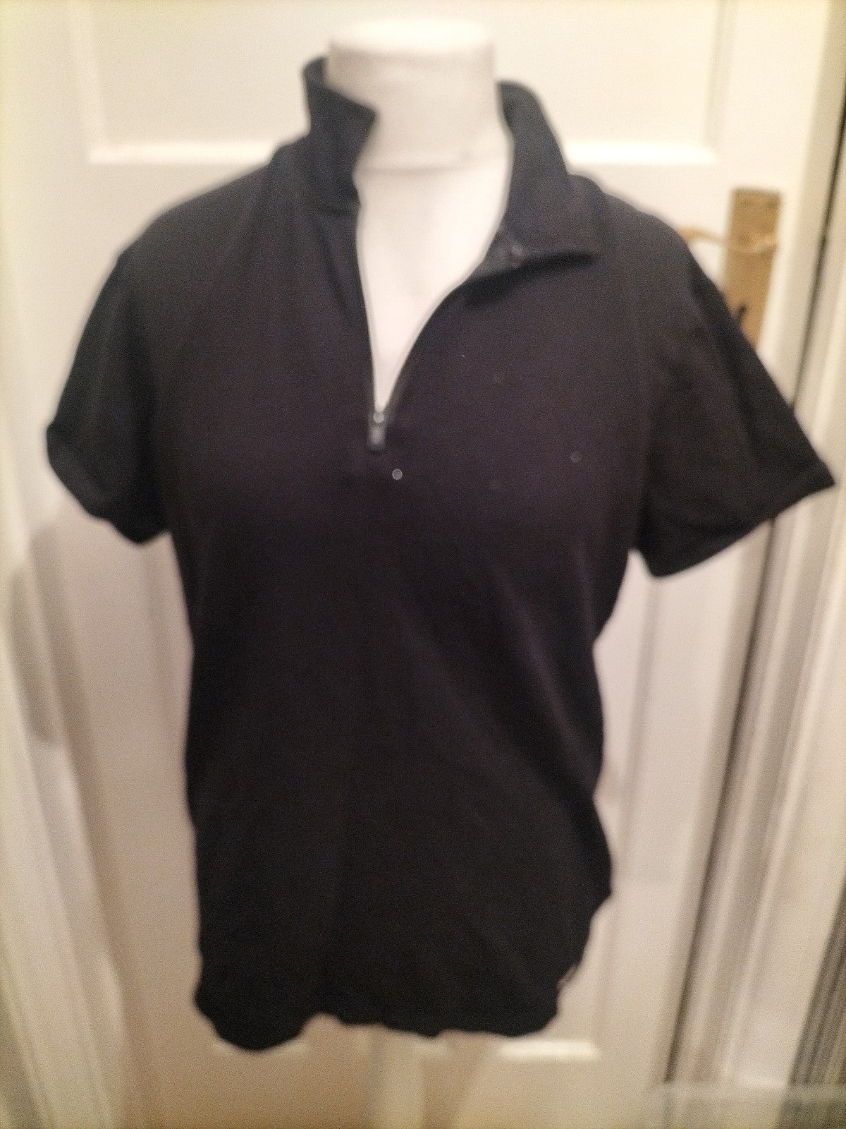 Mens Northern Garms Size Large Black Short Sleeved Polo