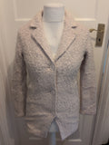 Ladies Divided Size 6 Beige Fleck Lined Fluffy Blazer