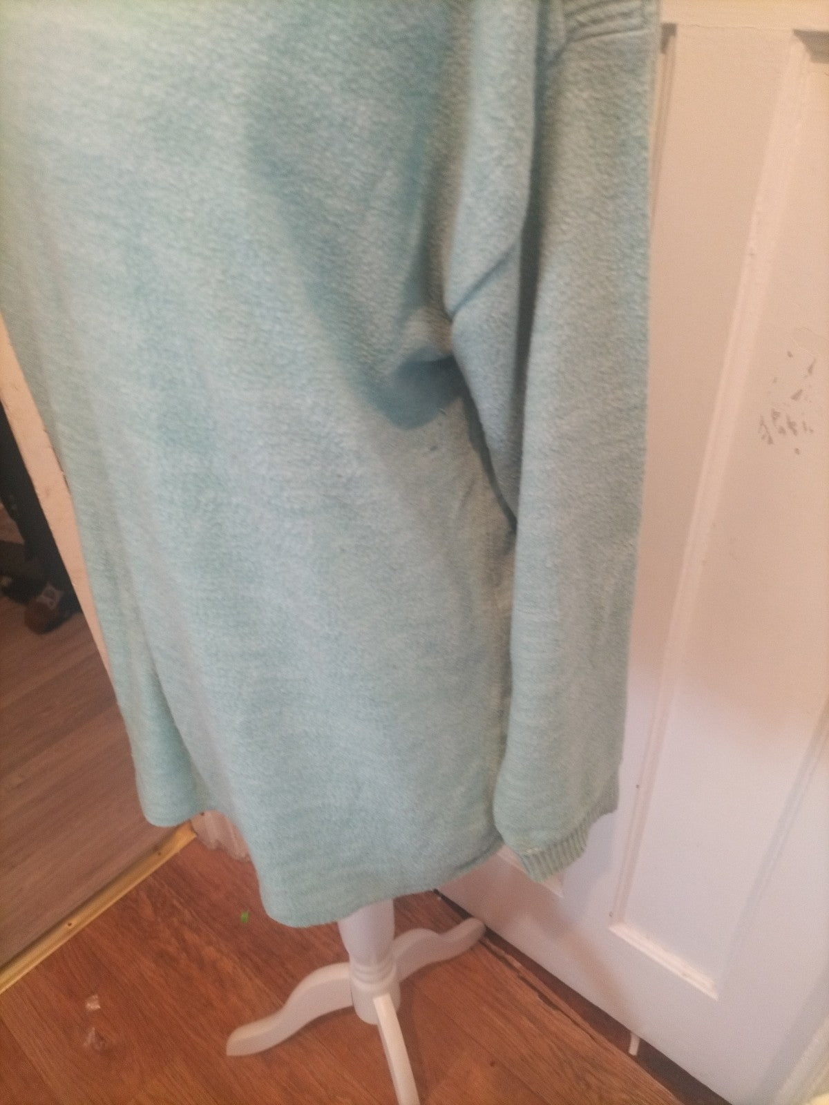 Ladies Papaya Size L Turquoise Ribbed Hem And Cuff Jumper