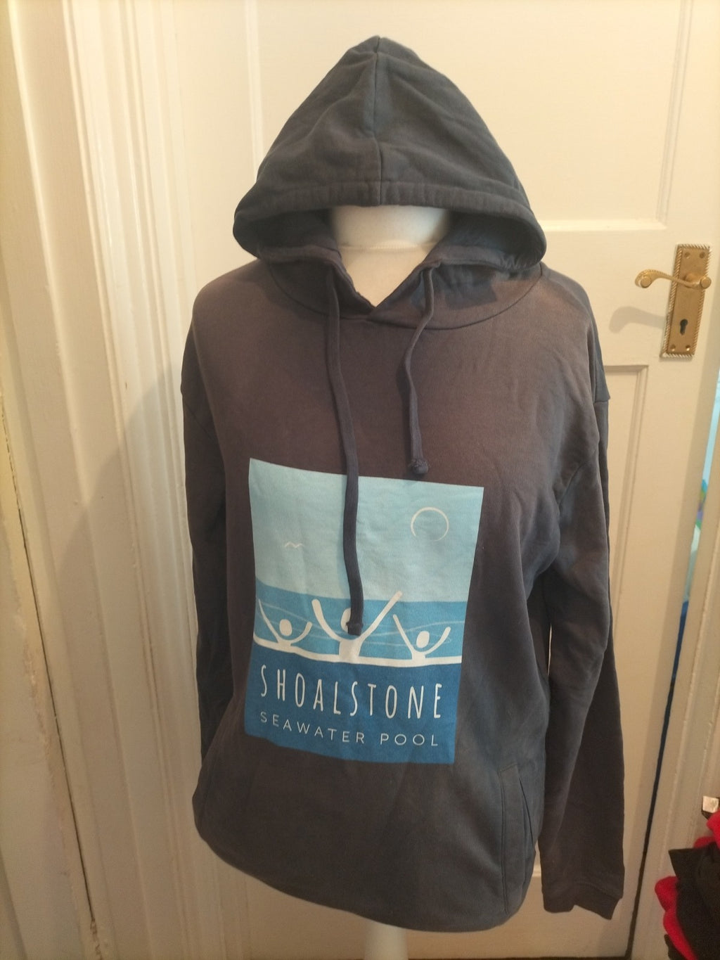 Mens Size Large Shoalstone Pool Navy Pullover Hoodie