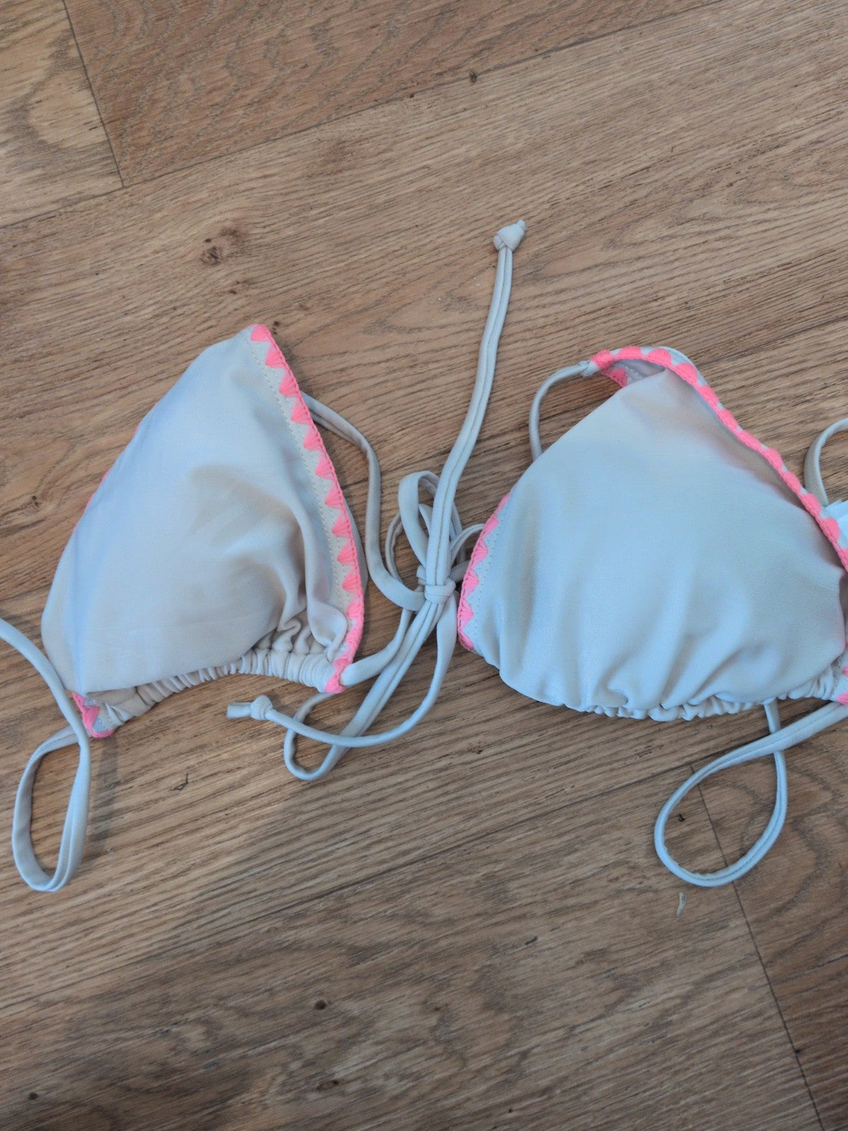 Primark Medium Grey And Pink Padded Bikini Bra