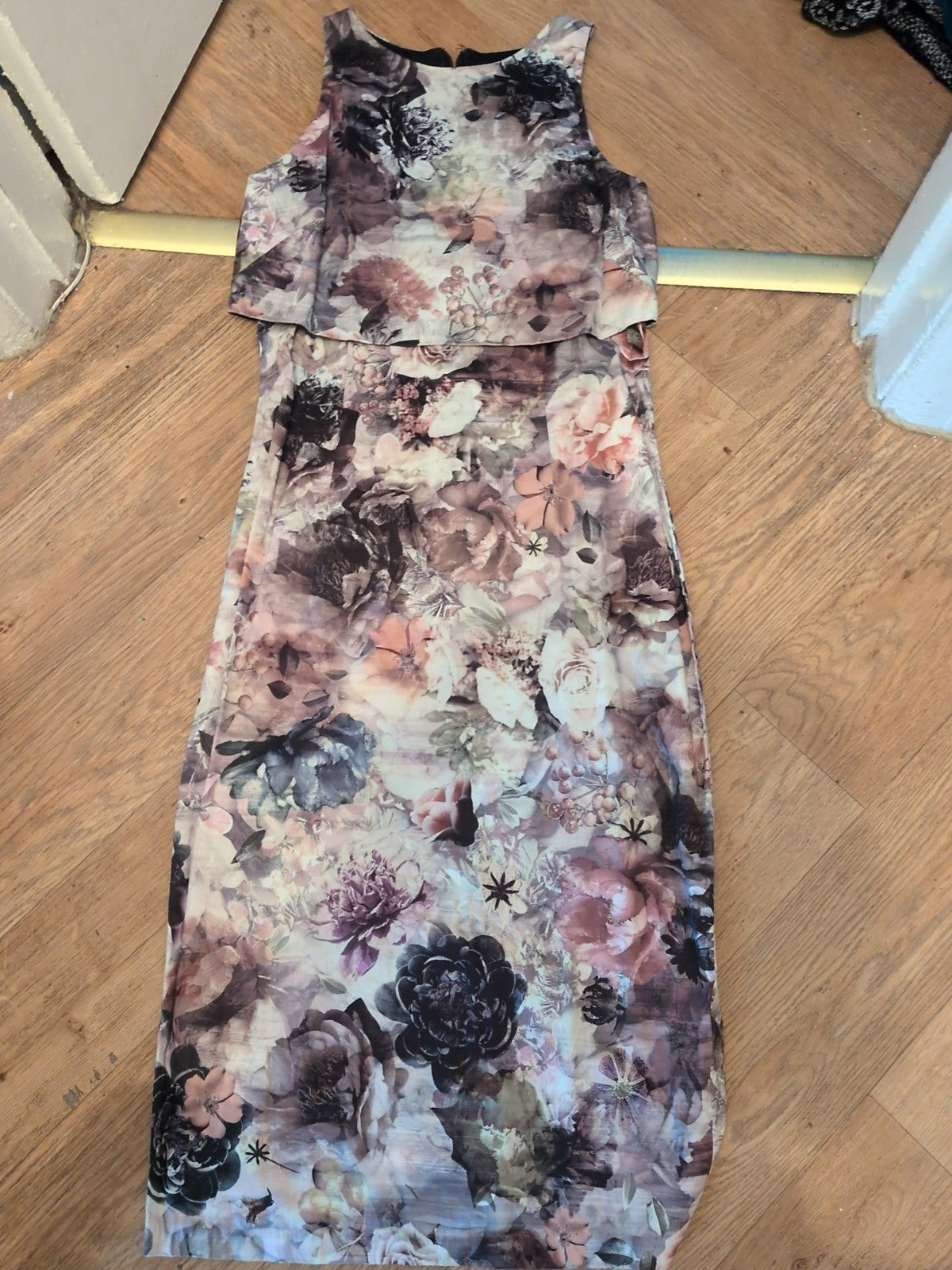 ASOS 12 Multicoloured Floral Sleeveless Dress
