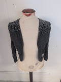 Divided 14 Grey With Silver Balls 3/4 Sleeve Open Top