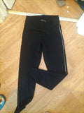 Ladies Marks And Spencers Size 14 Black And Silver Trim Leggings