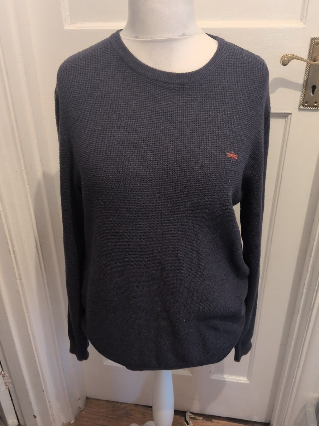Easy Medium Navy With Orange Palm Tree Pullover Jumper