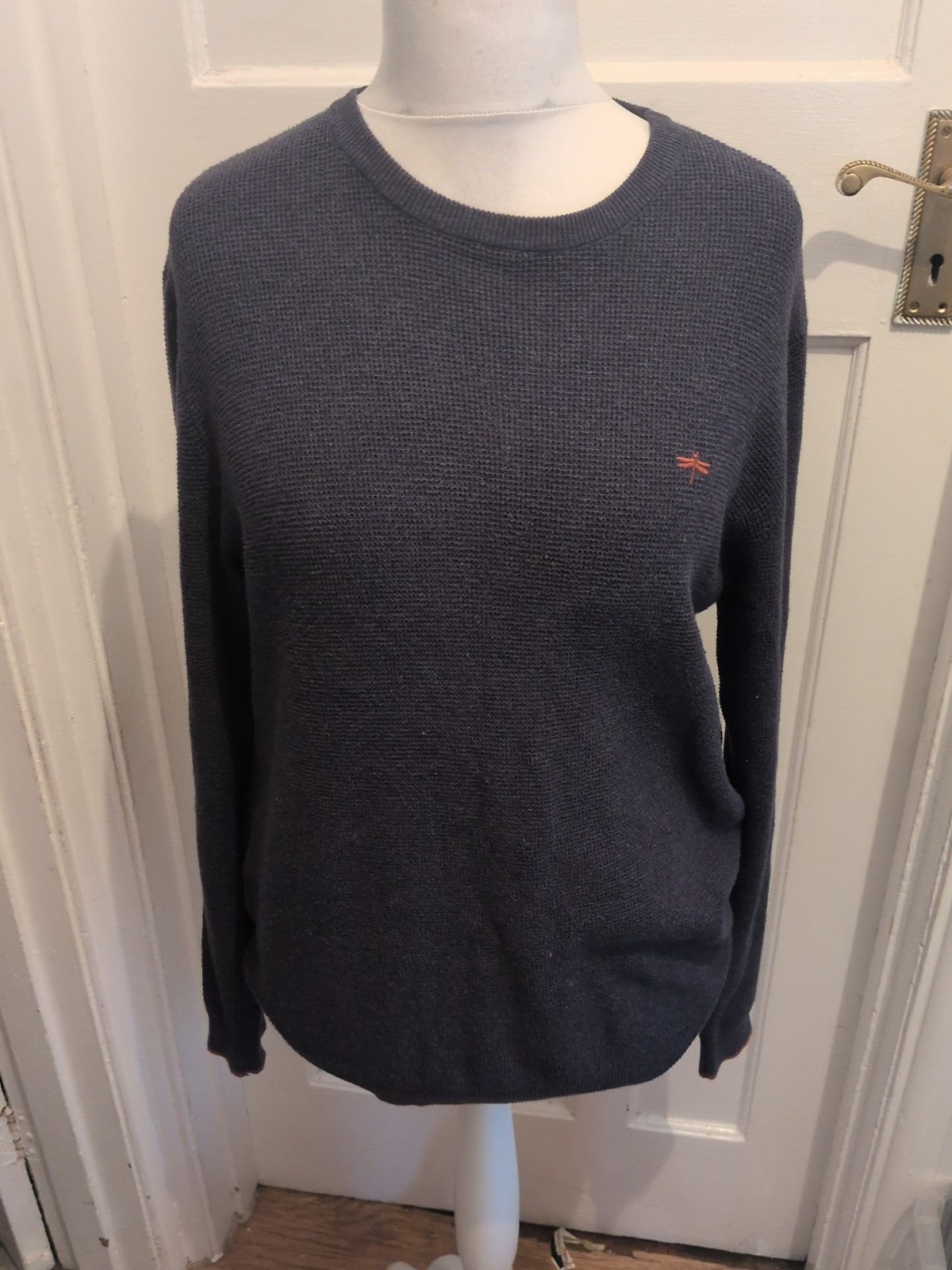 Easy Medium Navy With Orange Palm Tree Pullover Jumper
