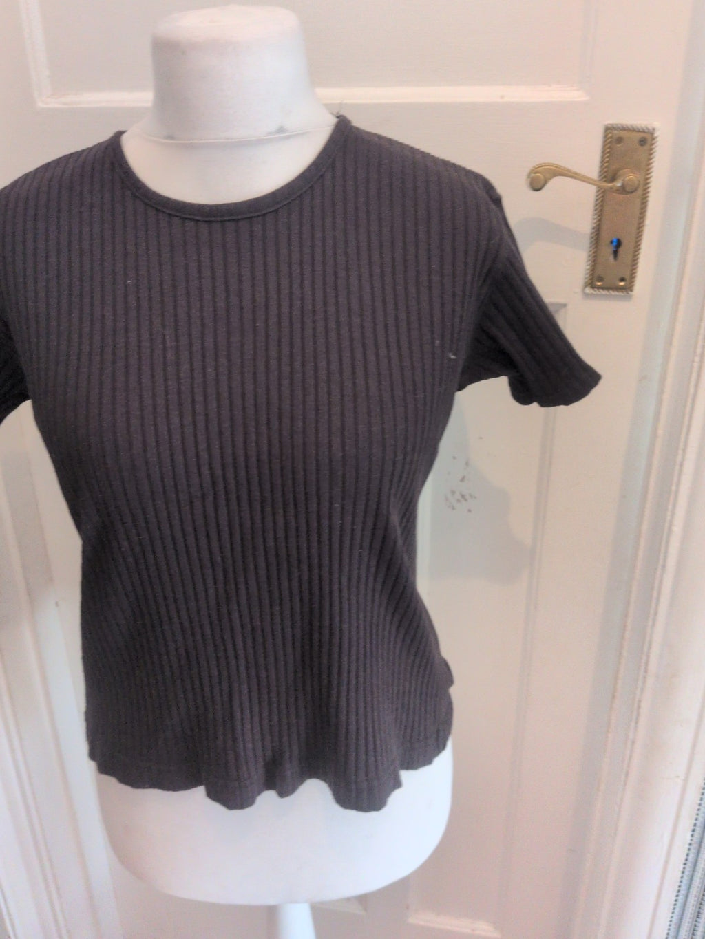Medium Black Rib Short Sleeve T-shirt