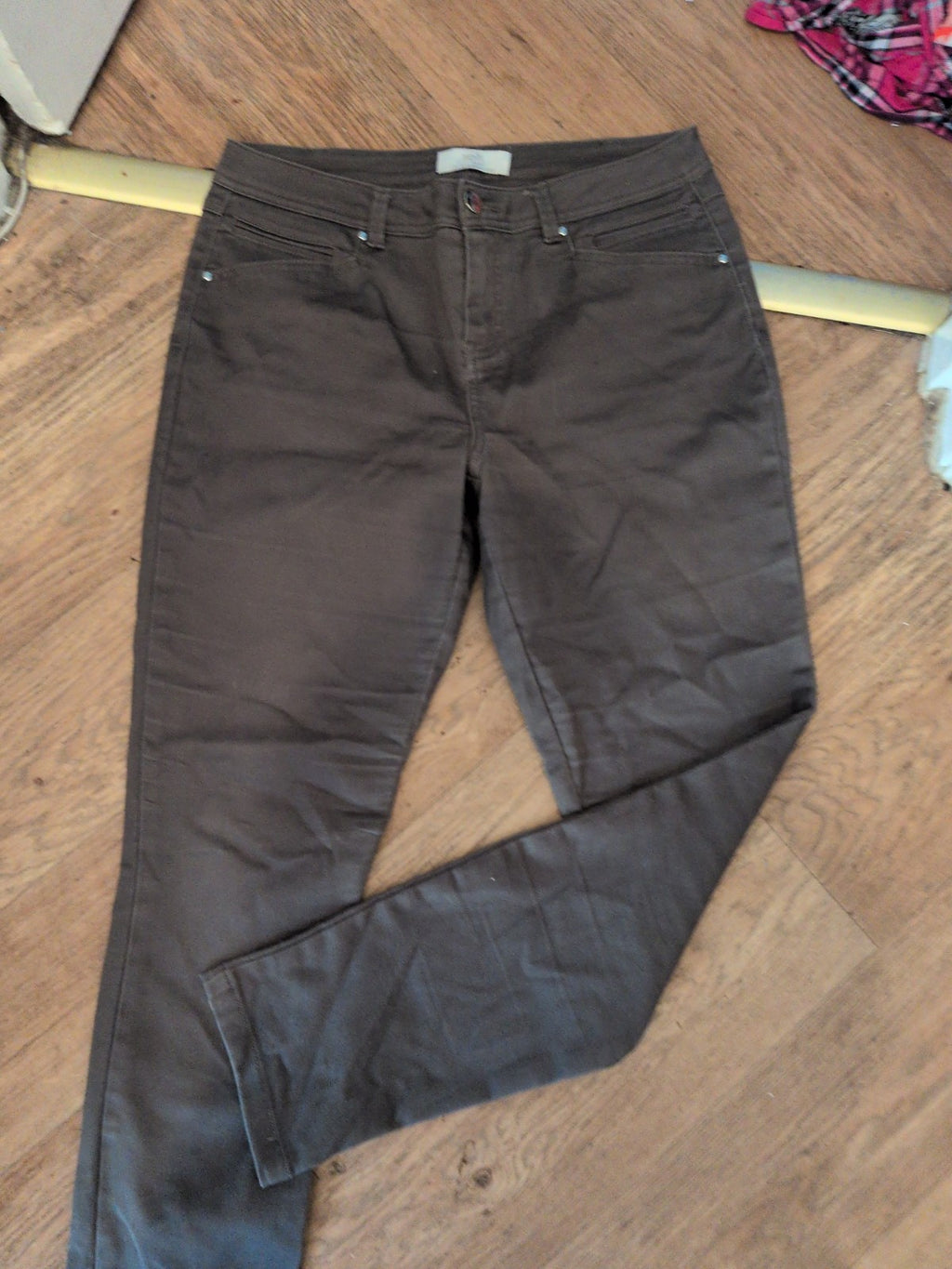 Wallis Petite 12 Metallic Grey Super Soft Jeans