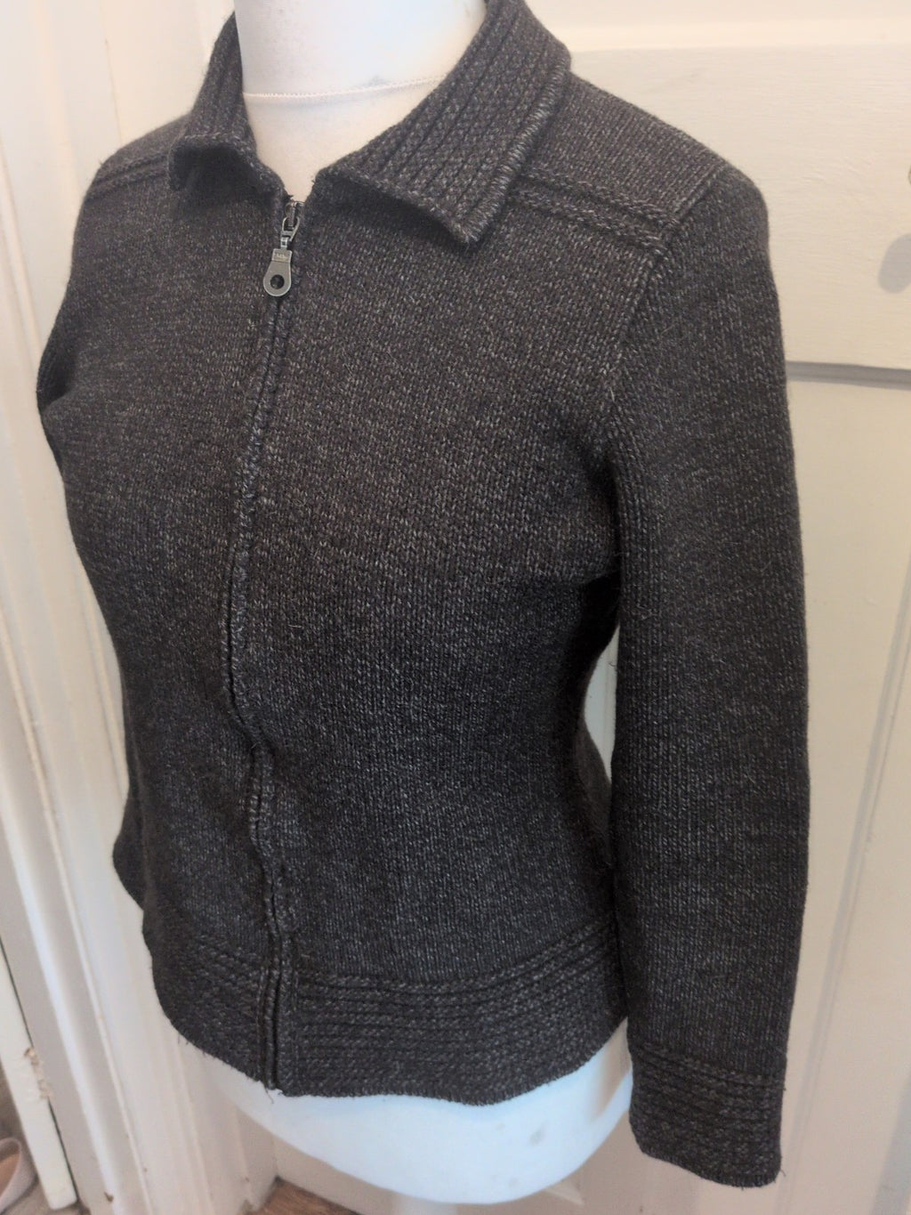 St Michael 12 Dark Grey Full Zip Jumper
