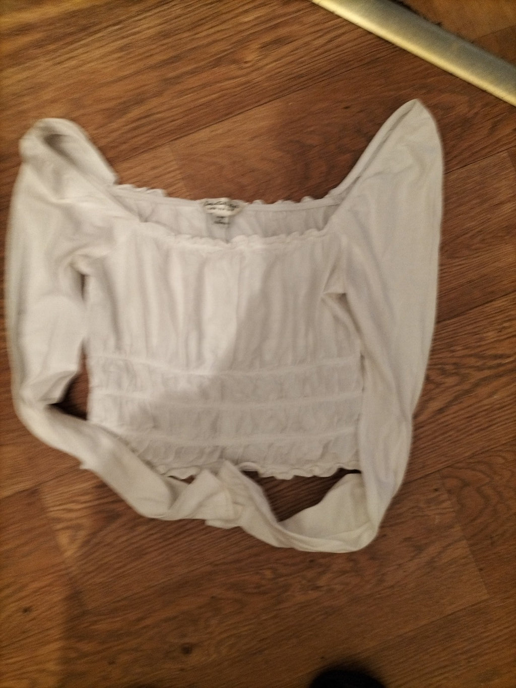 Ladies Miss Selfridge Size 8 White Long Sleeved T-shirt