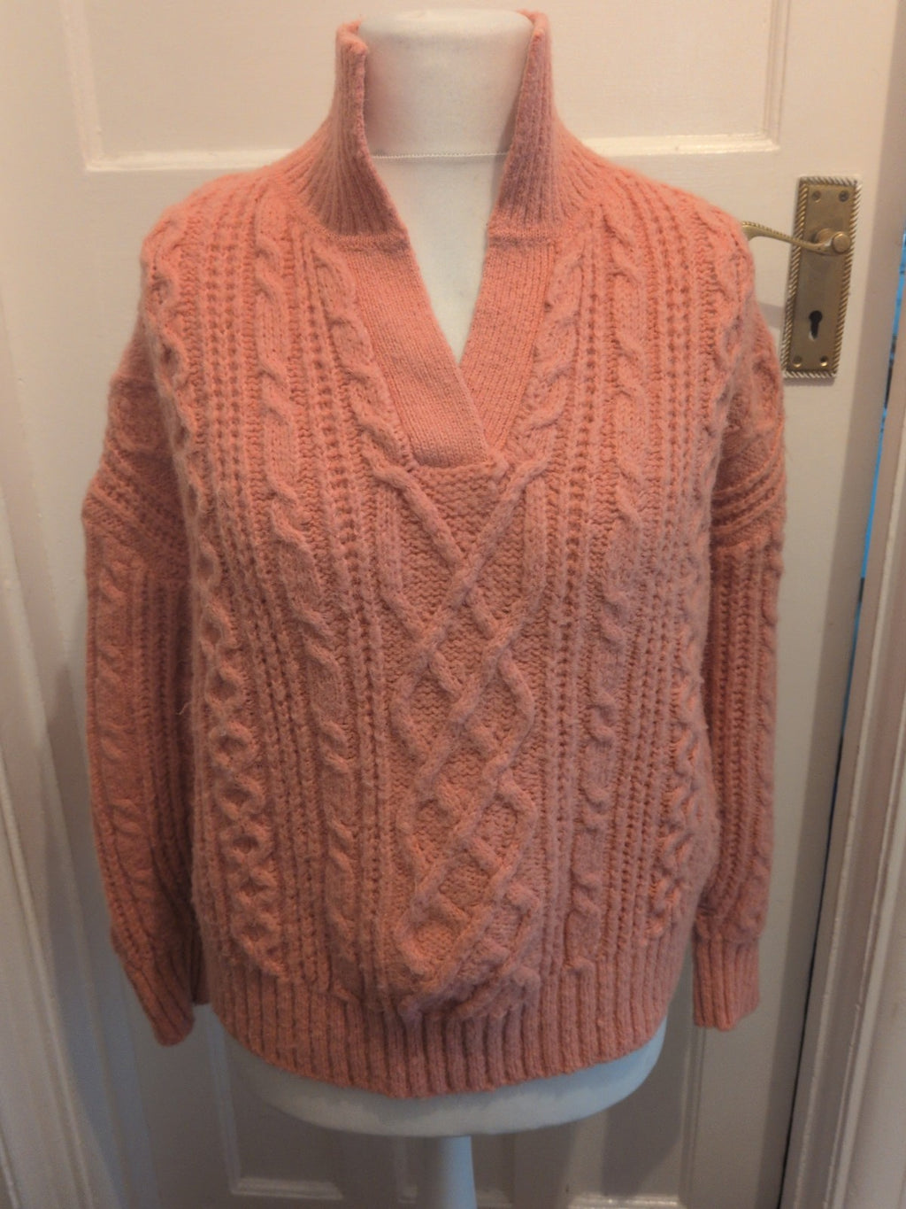 Tu 16 Peach Knit High Neck Jumper
