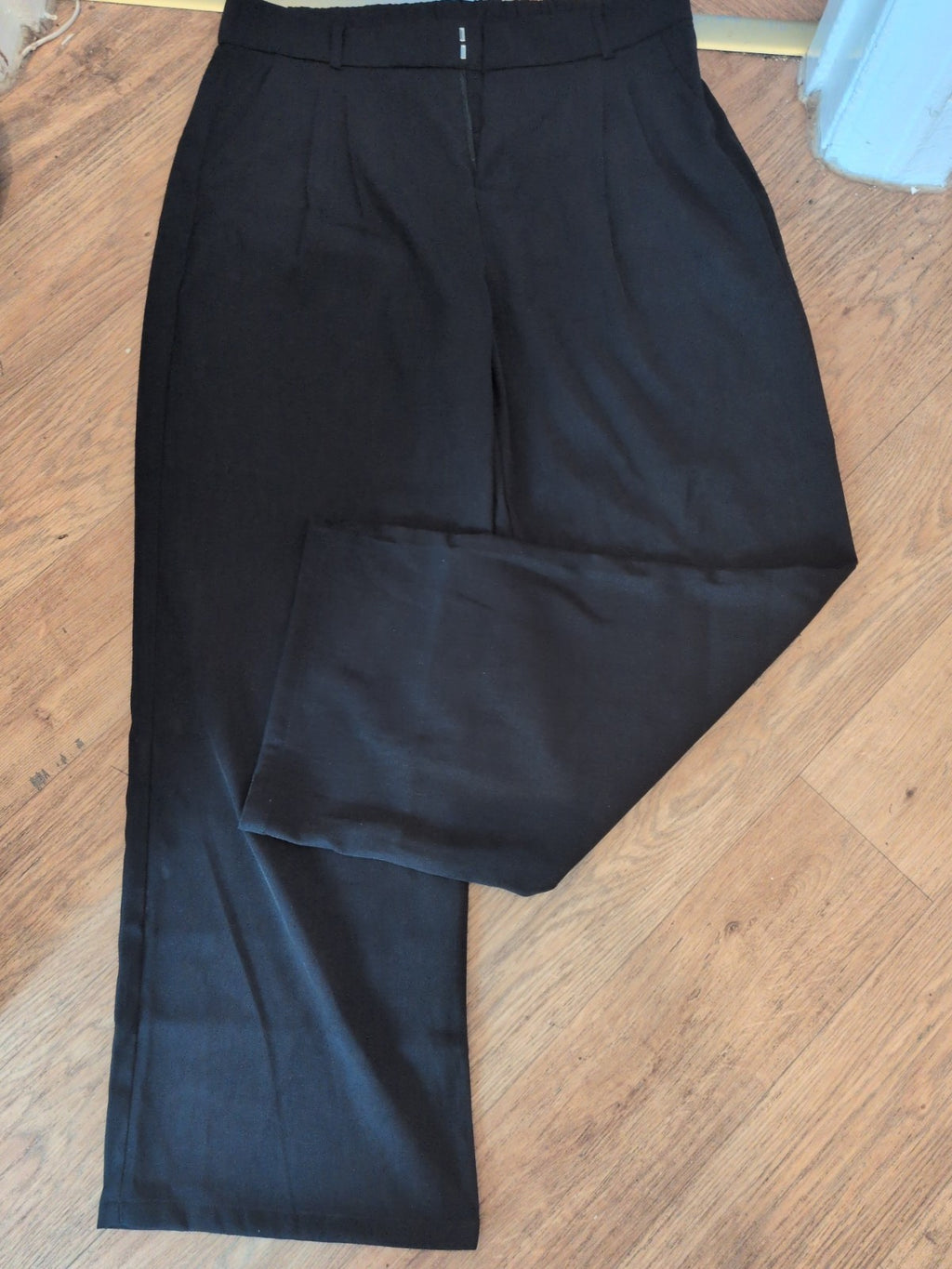 Ladies Size XL Black Stretch Straight Leg Trousers