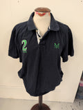 Crew Clothing XL Navy And Green Short Sleeve Polo