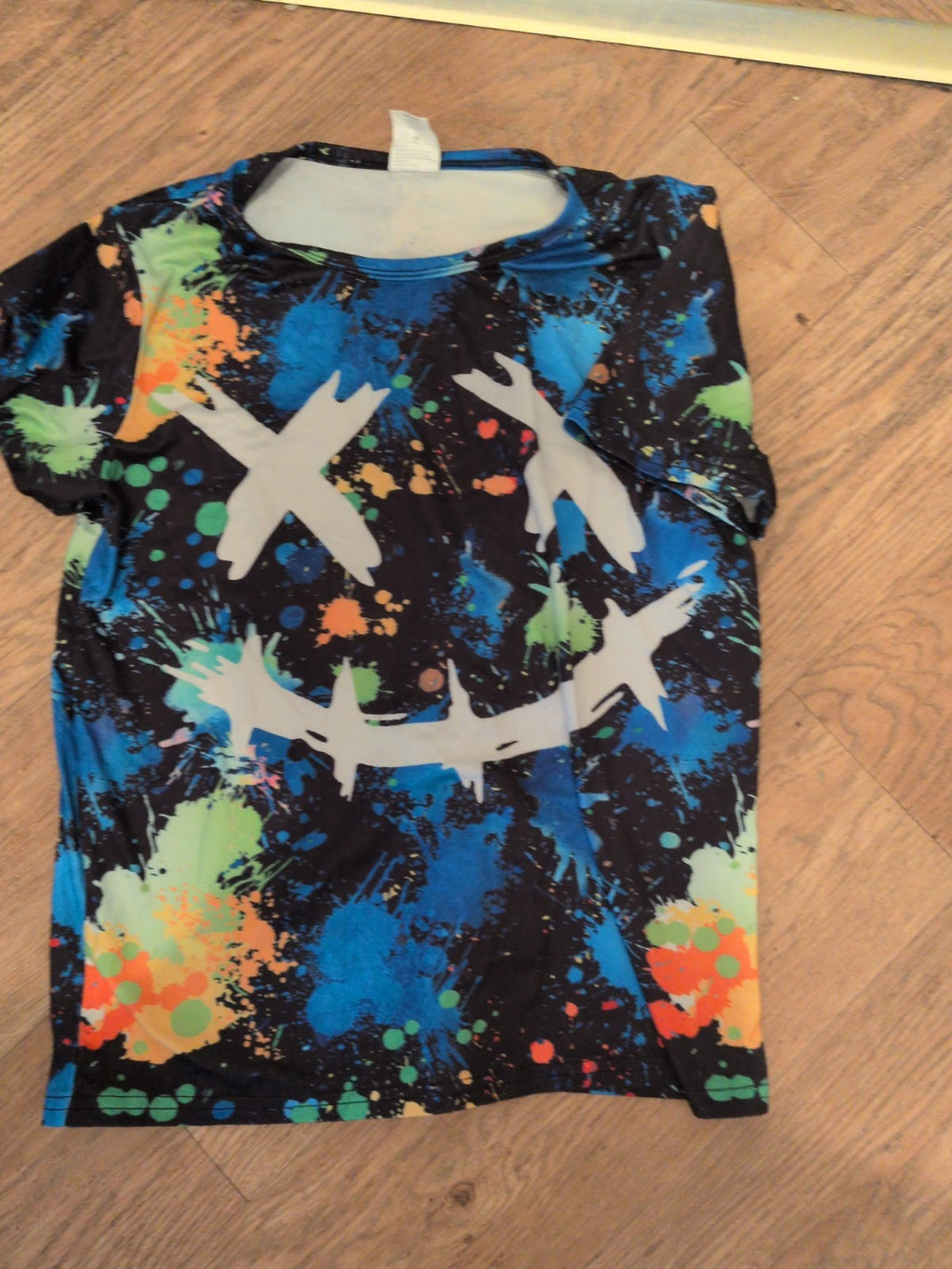 11-12 Years Multicoloured Splat Short Sleeve T-shirt