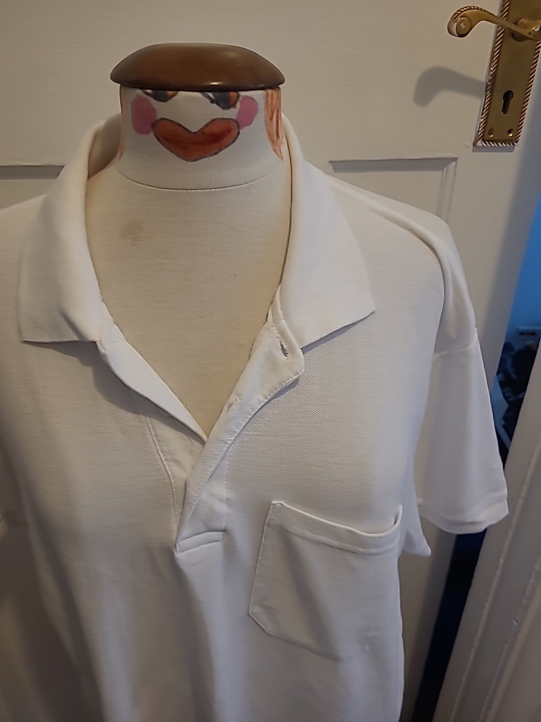 Mens Fruit Of The Loom Size Xl White Polo