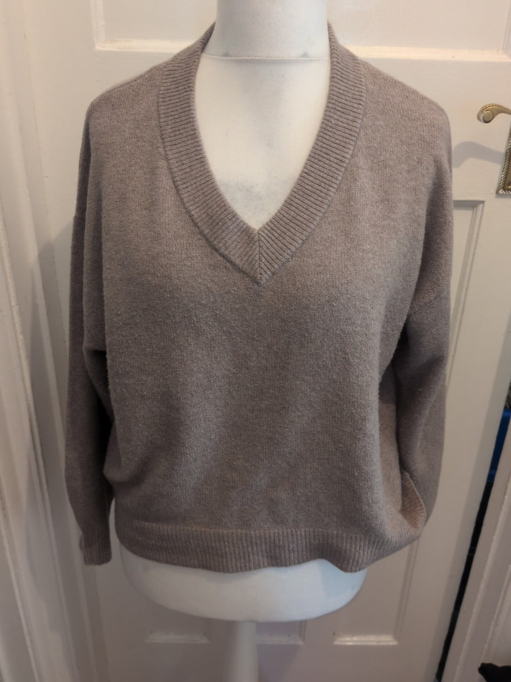 George 12-14 Grey V Neck Soft Pullover Jumper