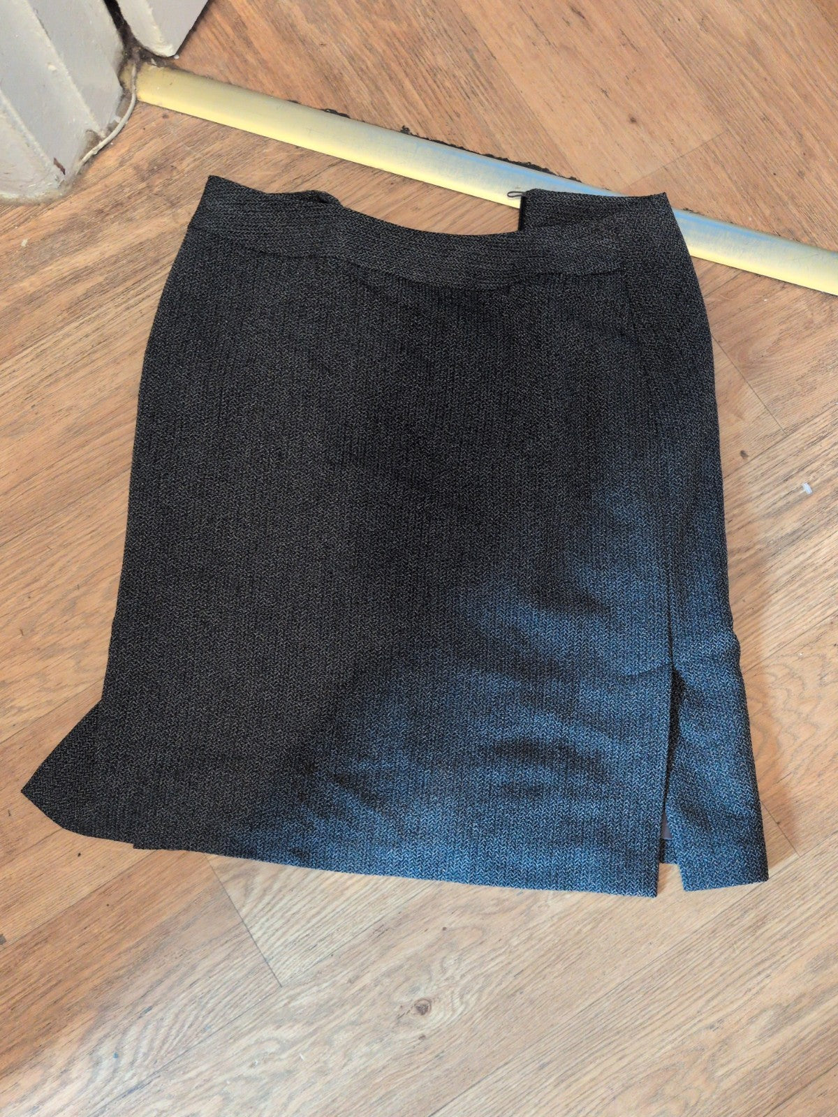 Ladies Next Size 14 Grey Flecked Lined Skirt Knee Length