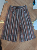 Primark 10 Aztec Pattern Crop Elasticated Trousers