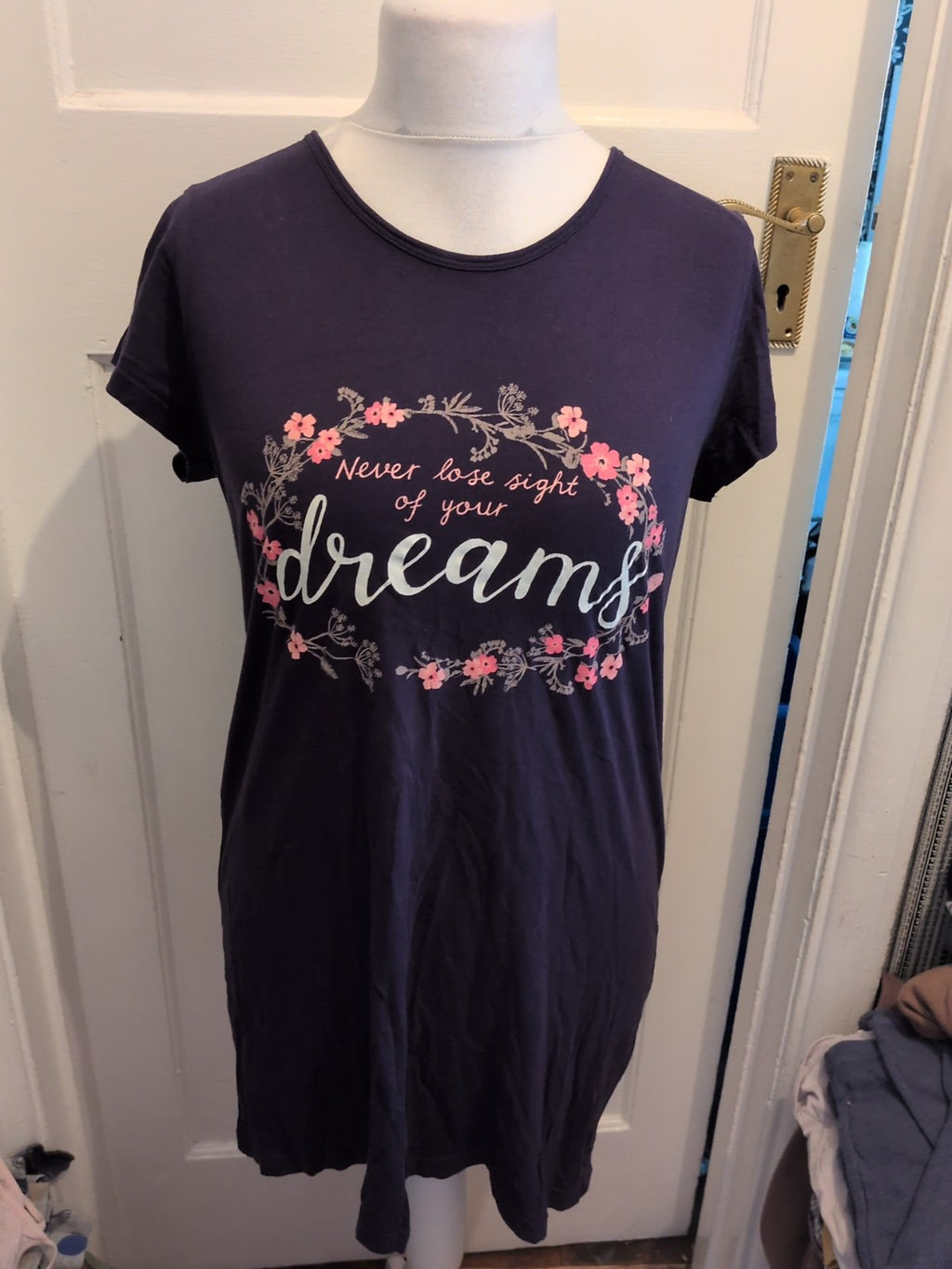 George 12-14 Navy Dreams Short Sleeve Nighty