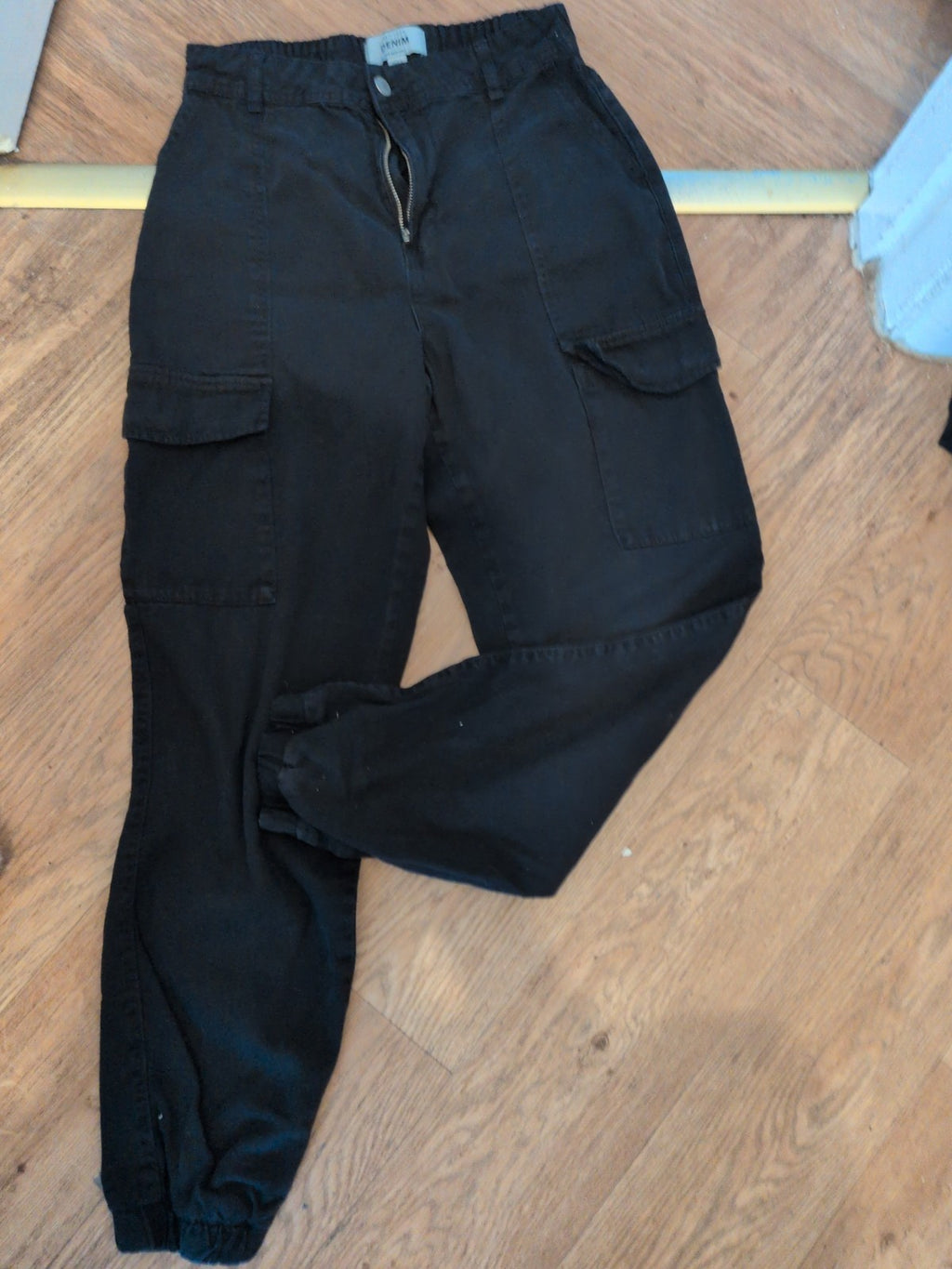 New Look Denim 8 Black Cargo Slim Jeans
