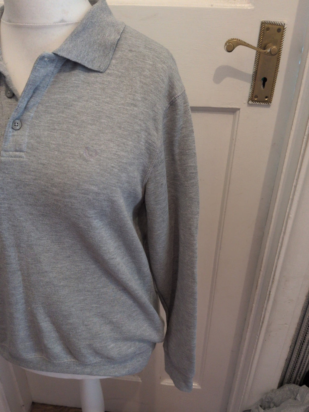 Lincoln Medium Grey Collared Long Sleeve Jumper