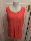 Yours 26/28 Bright Pink Sleeveless T-shirt