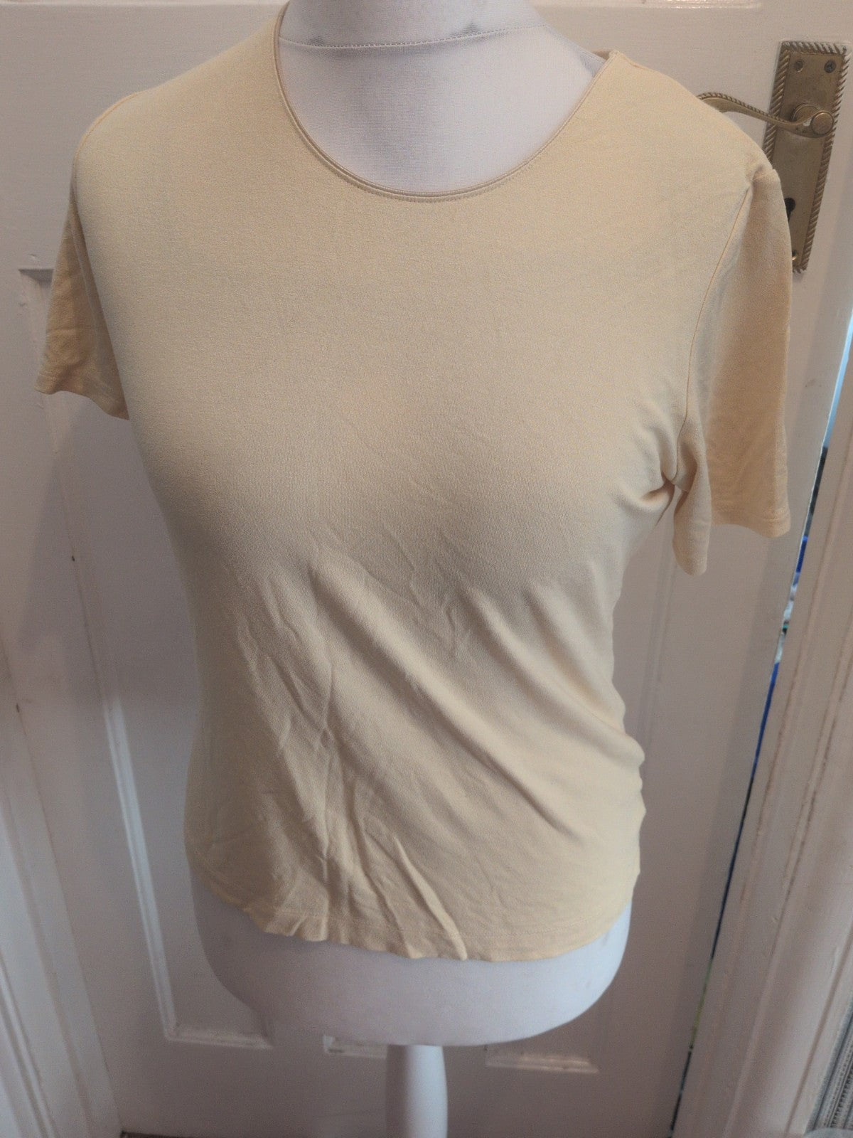 Marks And Spencer 14 Maize Short Sleeve T-shirt Blouse