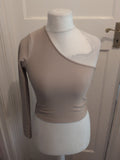 Ladies Stradivarius Size Large Beige Off The Shoulder Top