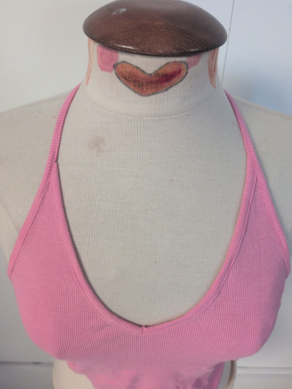 Ladies Cider Size Small Pink Sleeveless Halterneck Top