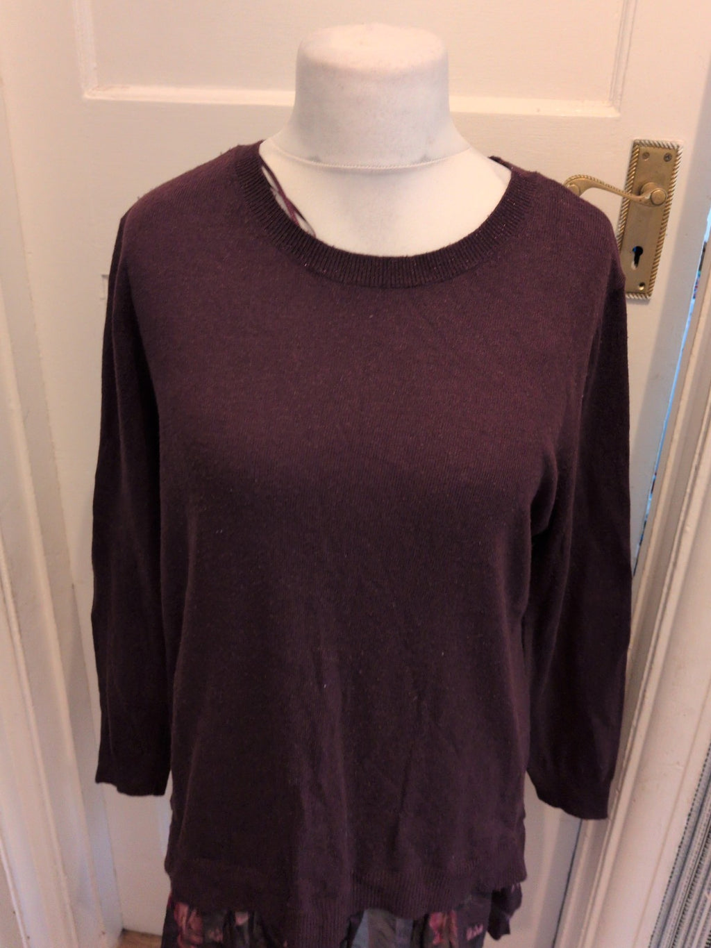 Next 20 Purple Long Sleeve Oversized Jumper Soft Touch