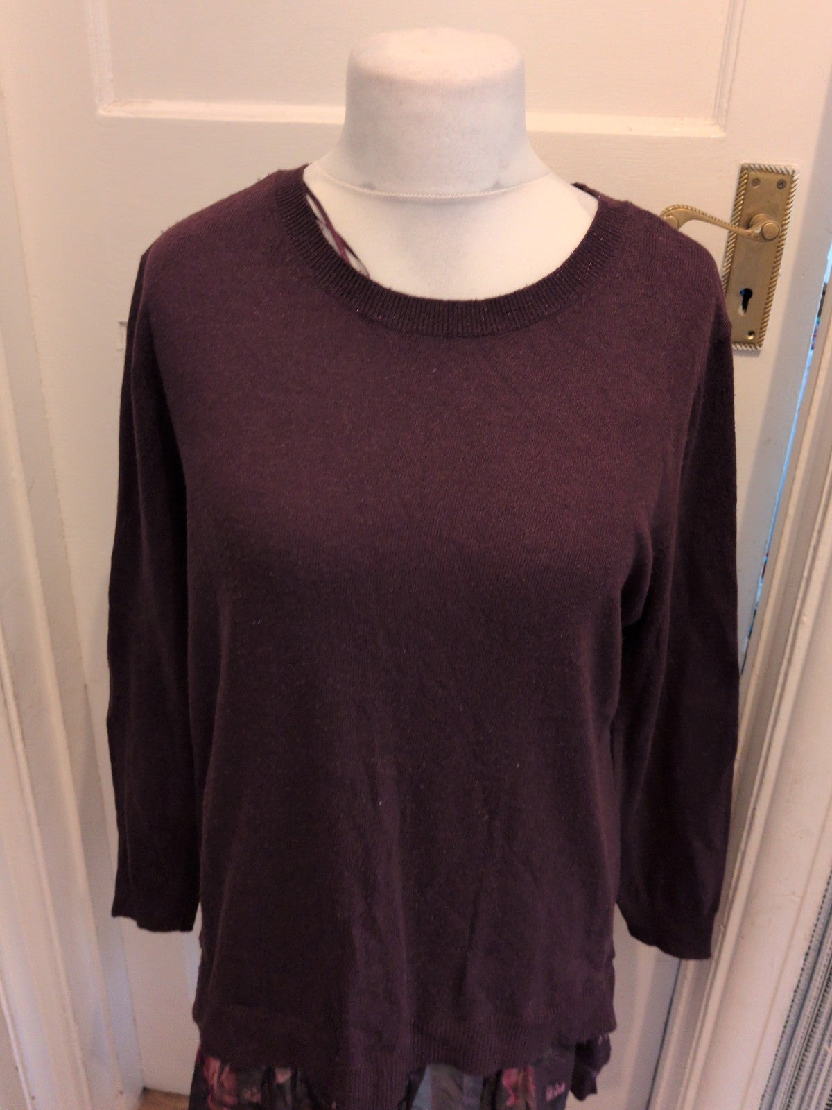 Next 20 Purple Long Sleeve Oversized Jumper Soft Touch