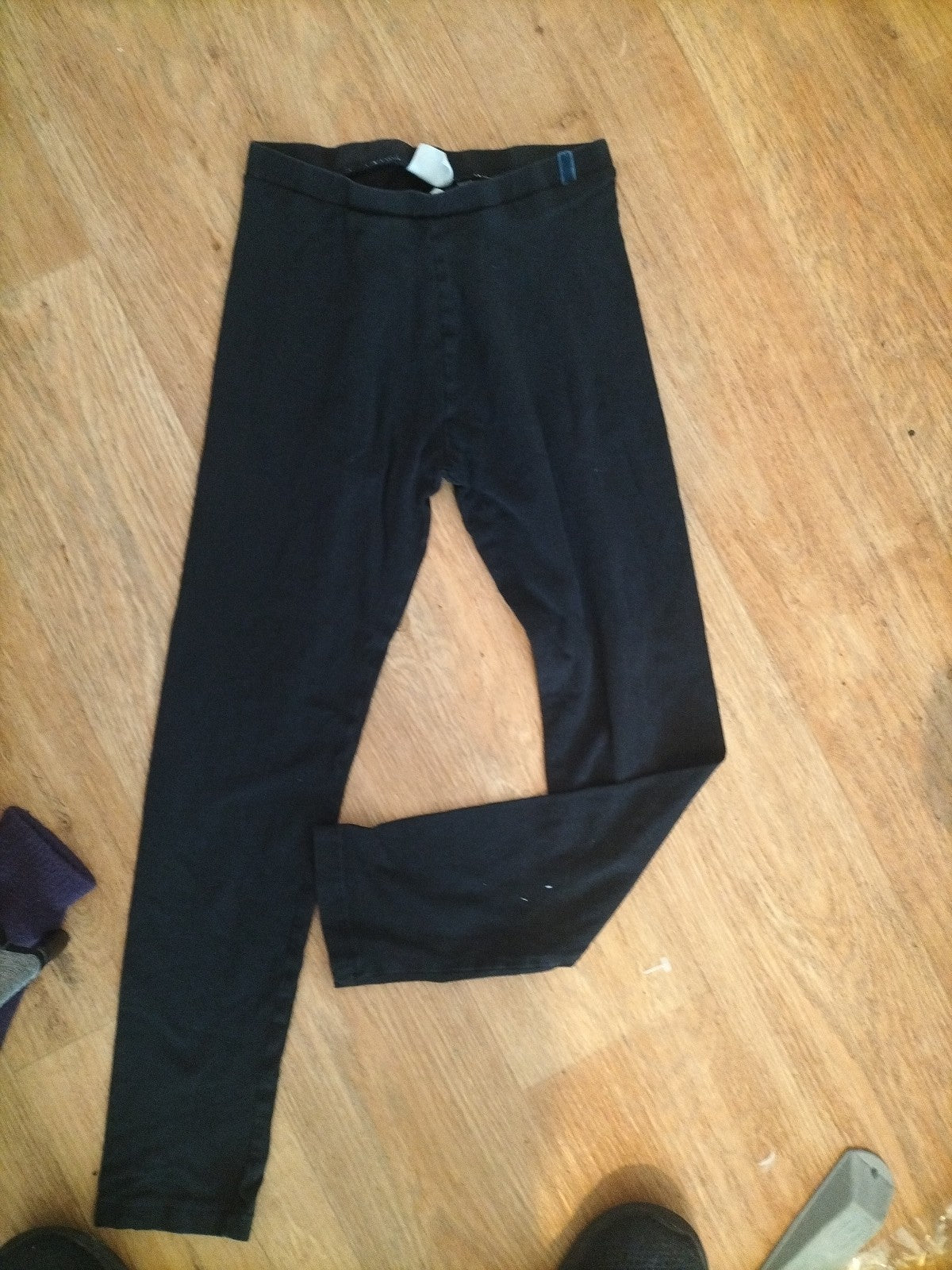 Girls Zara Age 11-12 Years Black Leggings