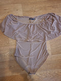 Ladies Boohoo Size 10 Brown Sleeveless Bodysuit