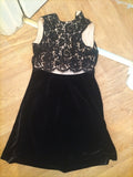 Ladies Next 6 Size Pale Pink And Black Lace Sleeveless Dress