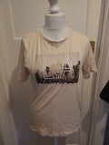 Ladies Weekend Best Size 14 Pale Pink "LA" Print Tshirt
