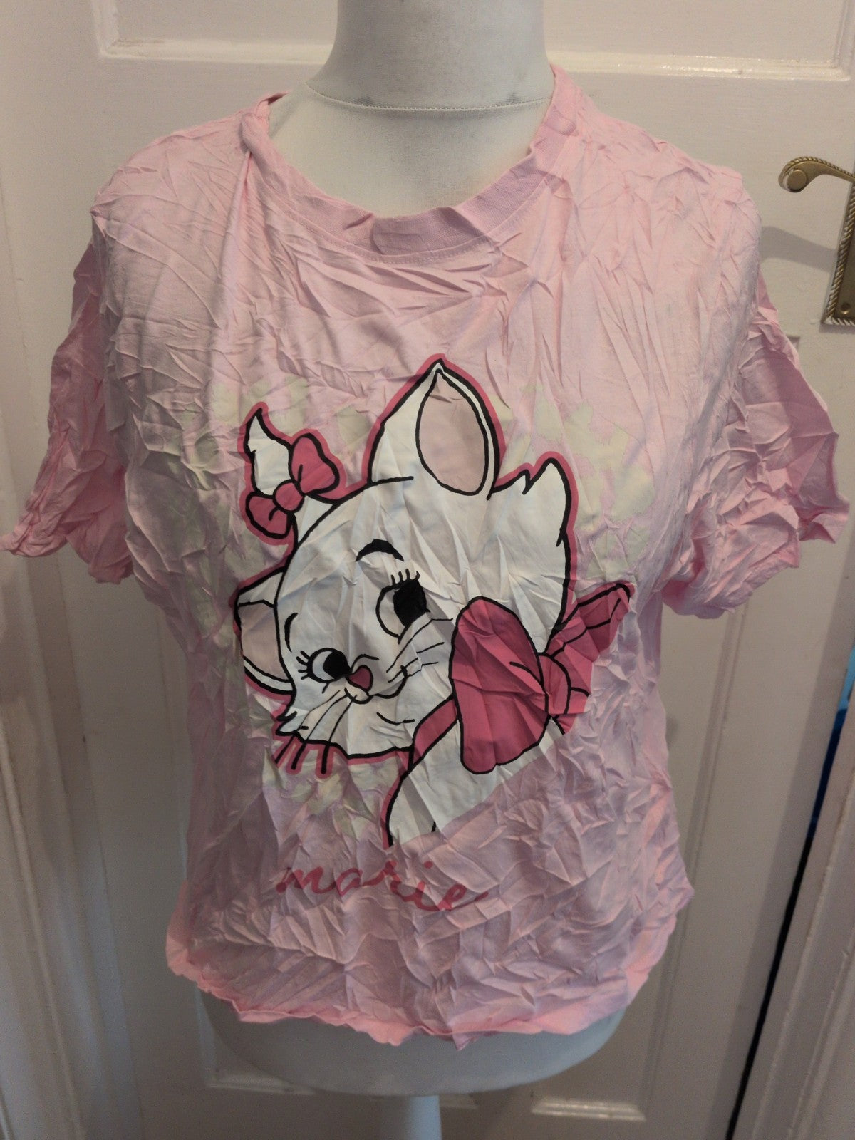 Disney 14-16 Pink Print Short Sleeve Pyjama Top