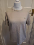 Mens Taylor&Wright Size Large Beige And White Patterned Short Sleeved Tshirt