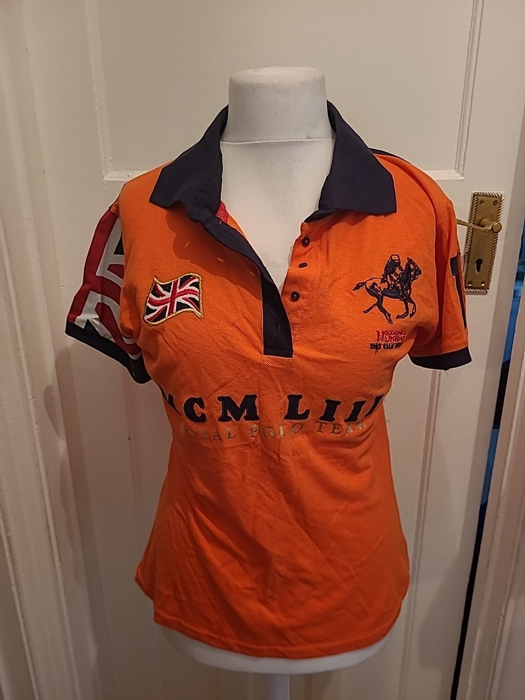 Mens Geographical Norway Size 4 Orange Polo Short Sleeve