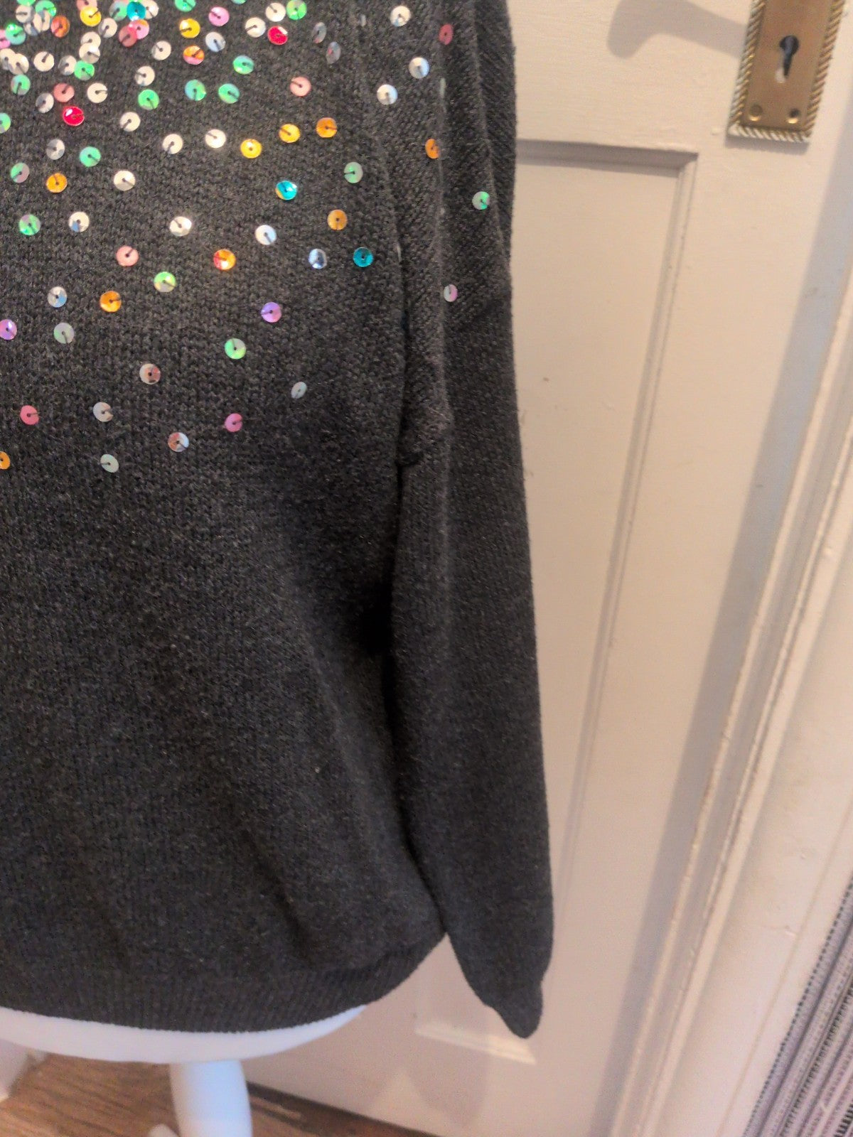 Papaya Medium Grey With Multicoloured Sequins Jumper