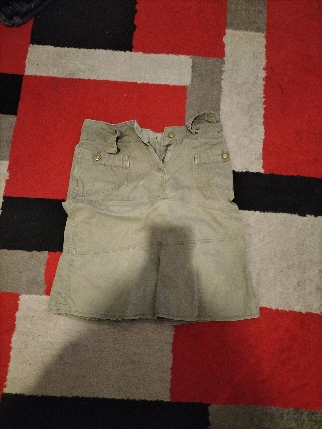 Ladies Denim&Co Size 10 Khaki Green Skirt